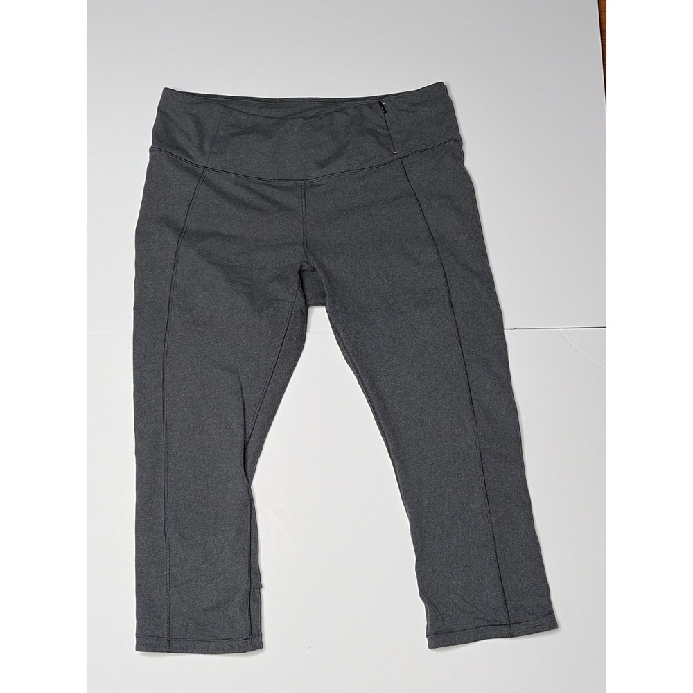 Calia by Carrie Underwood Womens Gray Capri Leggings Zipper Pocket Size L